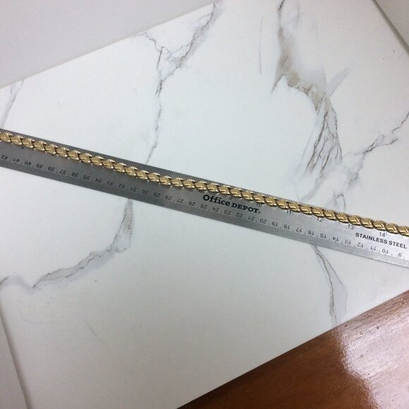 Lady's 14k Solid Real Heavy Yellow Gold XO Necklace 31.80gr 16'' - Picture 8 of 8